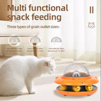 2-in-1 Cat Treat Dispenser & Track Ball Toy – 3 Colors