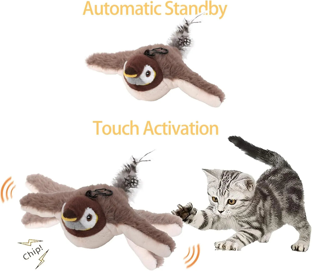 Motion-Activated Electronic Cat Toys – Bird, Mouse, or Butterfly