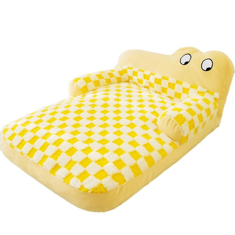 Washable Plush Dog Sofa Bed with Nonslip Base – 2 Sizes