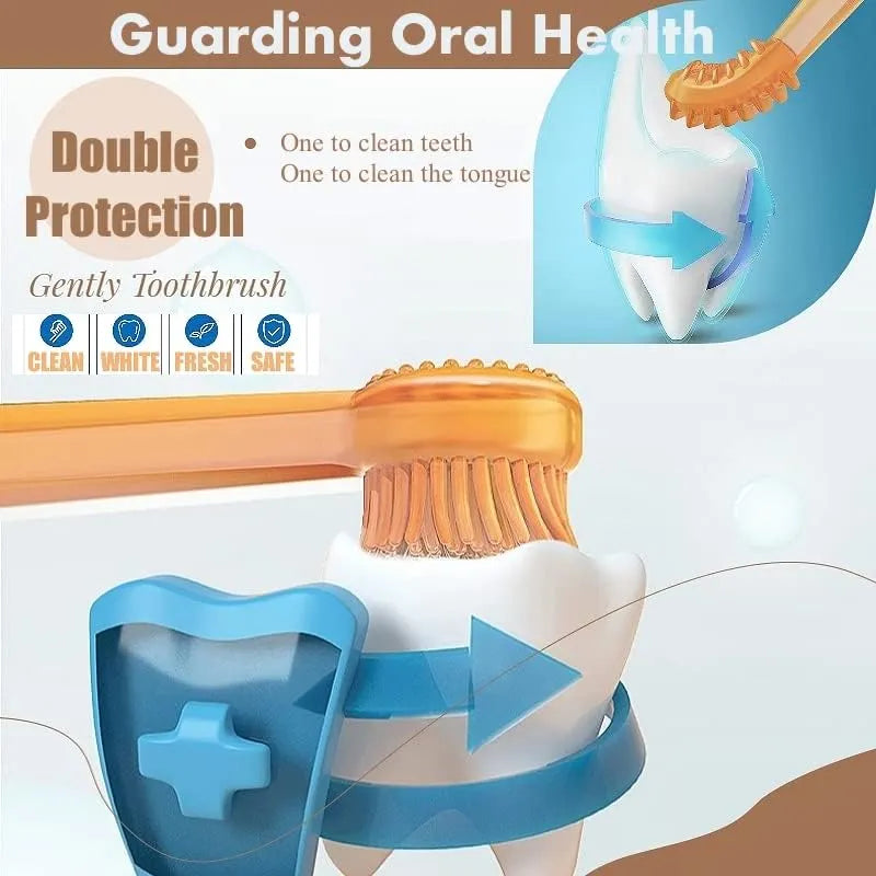 Silicone Pet Toothbrush Set with Storage Cup – 1 or 2 Sets