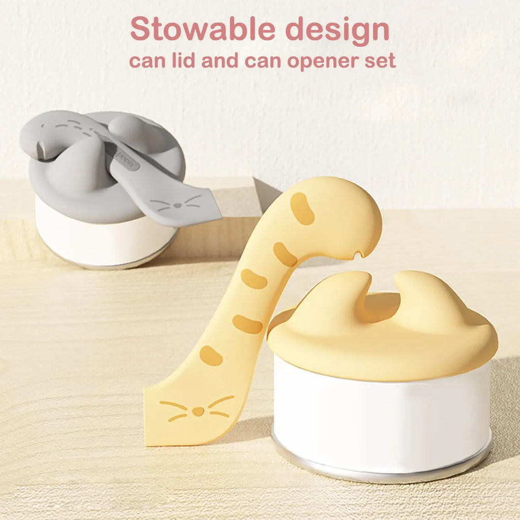 3-in-1 Pet Food Can Lid, Opener & Spoon