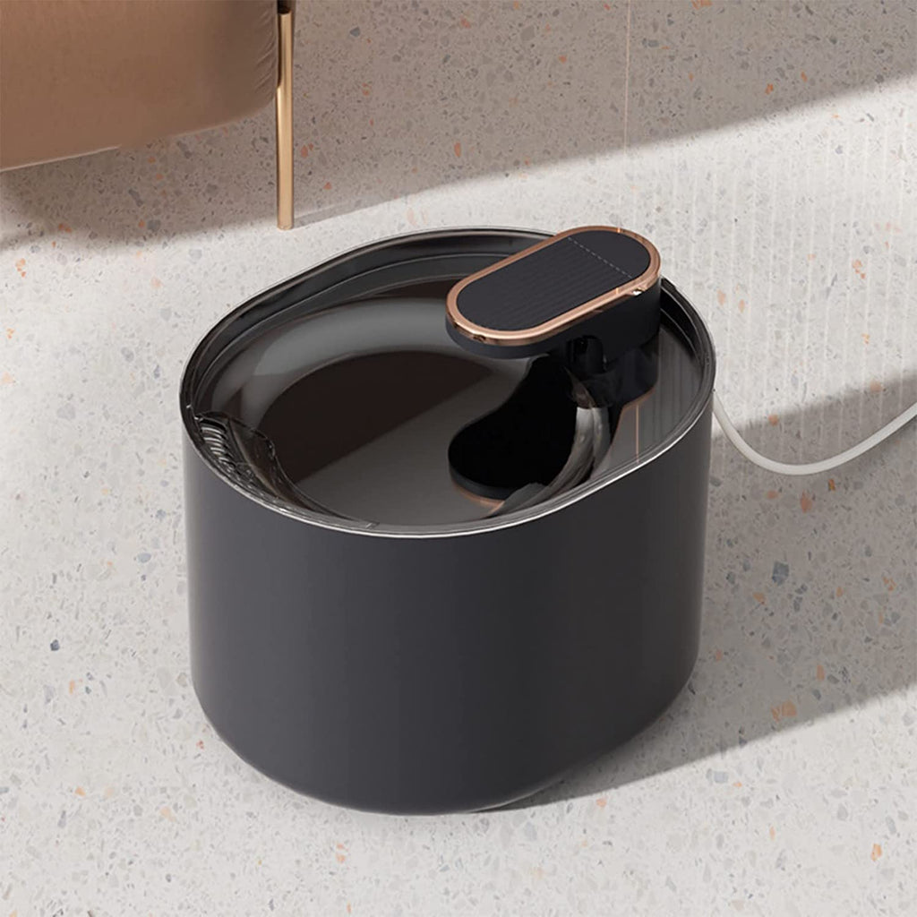 Round Pet Water Fountain with Filter Option – Black or White