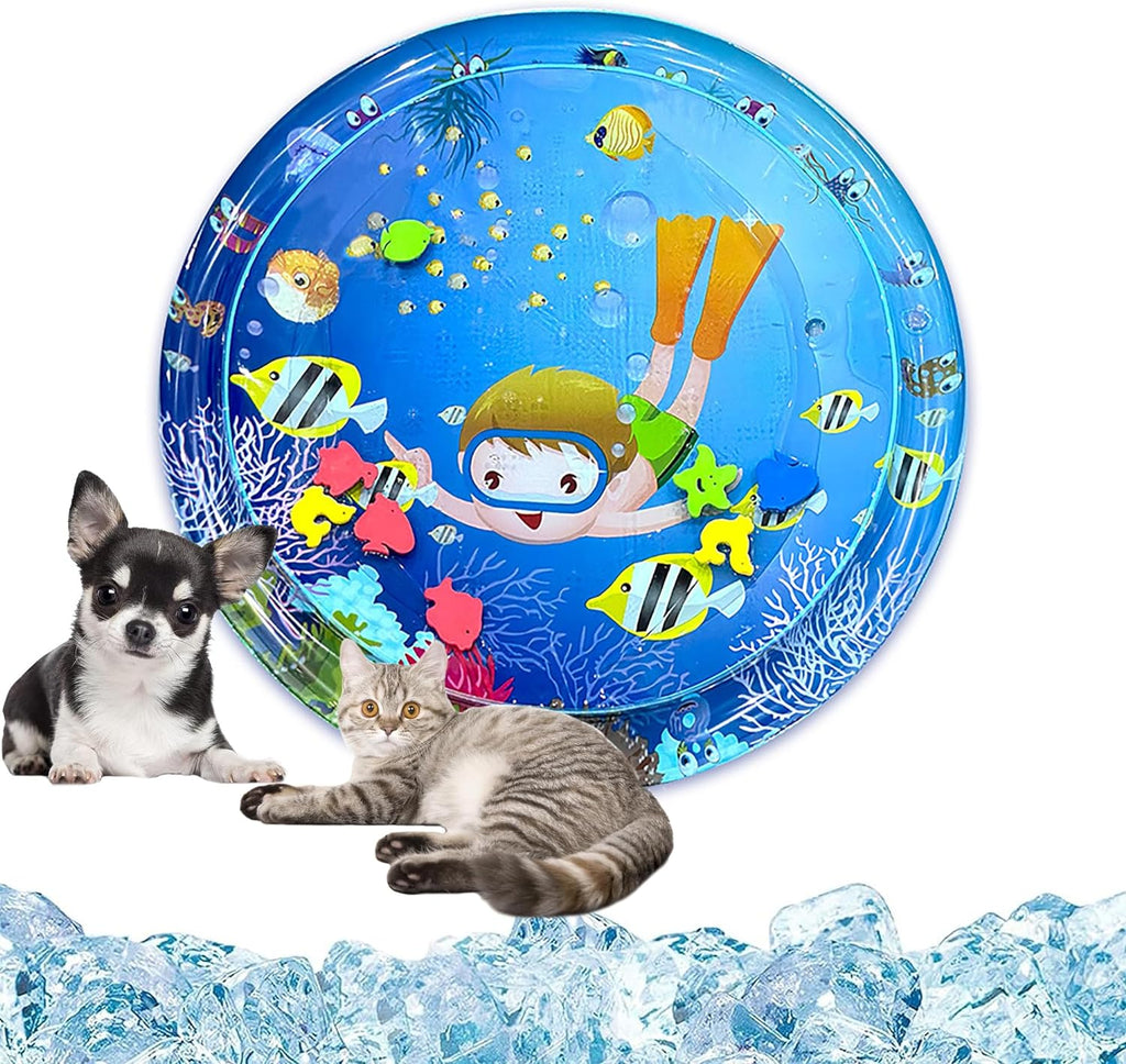 Water-Filled Sensory Play Mat for Cats – 26 to 42 in