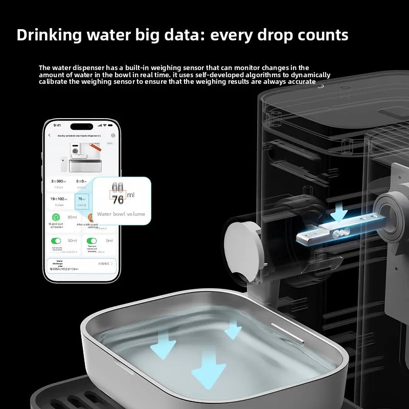Heated Automatic Pet Water Dispenser with Stainless Steel Bowl
