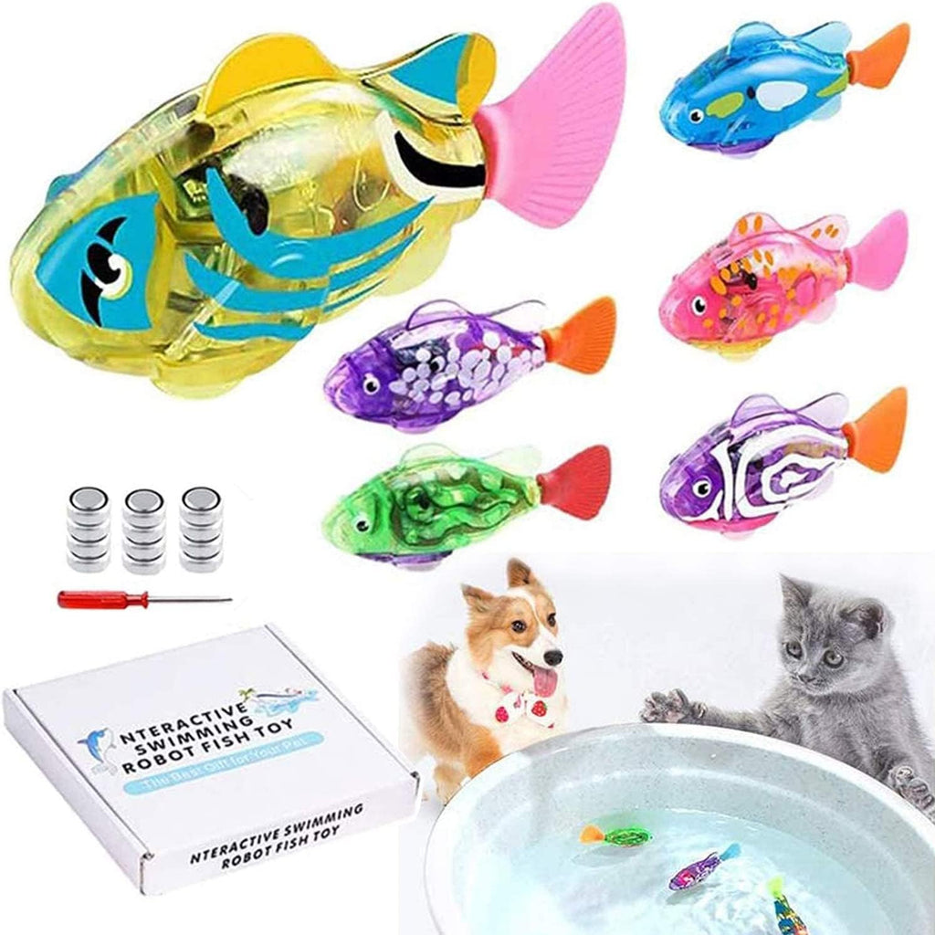 Swimming Robot Fish Pet Toys – 6-Piece Set