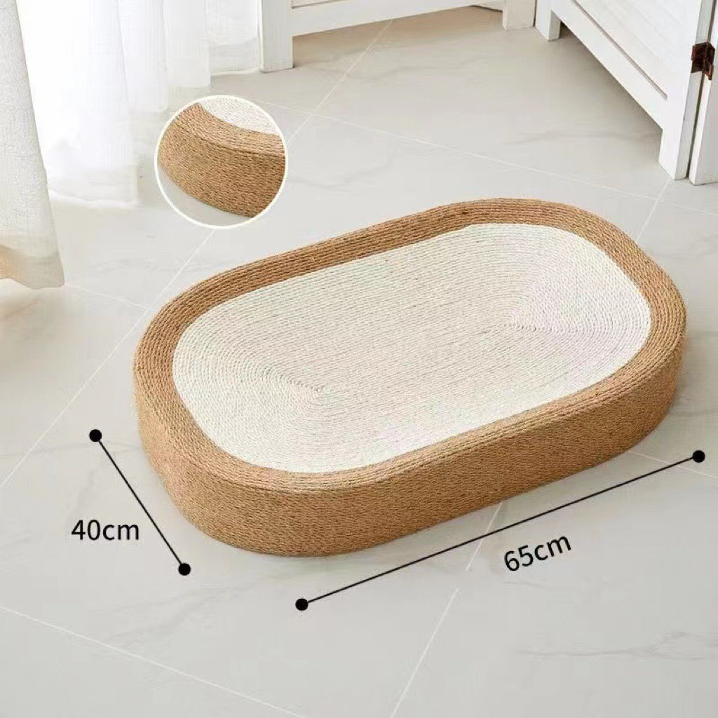 Large Oval Woven Cat Scratcher Bed – 21 Styles