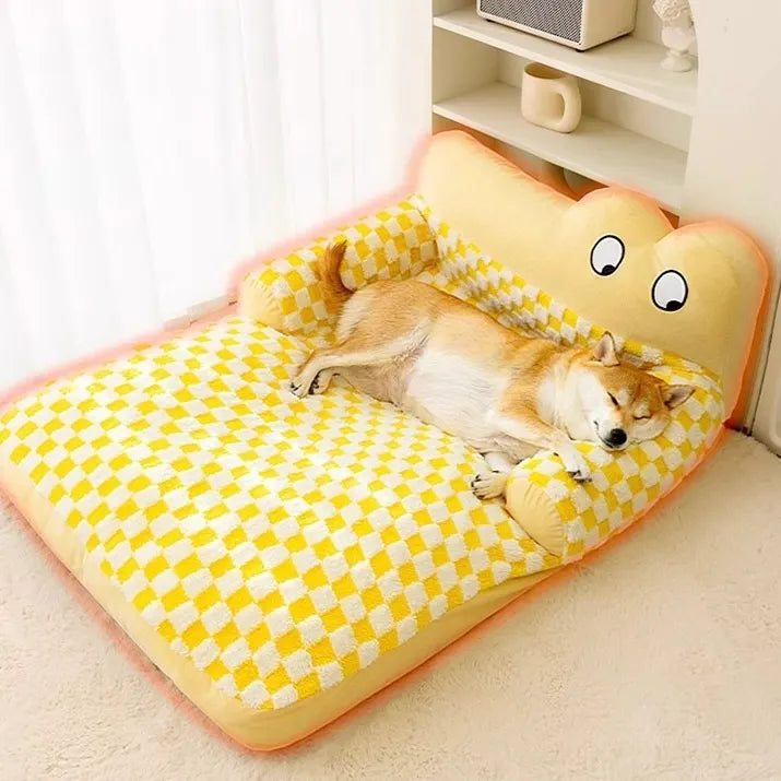Washable Plush Dog Sofa Bed with Nonslip Base – 2 Sizes