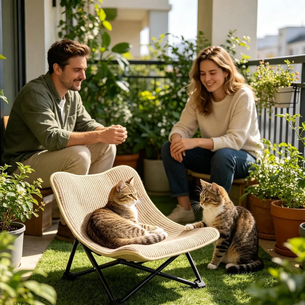 Foldable Sisal Cat Scratcher Lounge Chair