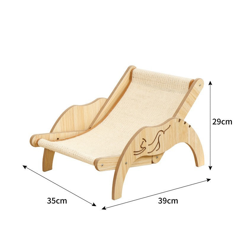 Adjustable Foldable Cat Hammock Chair with Sisal Option