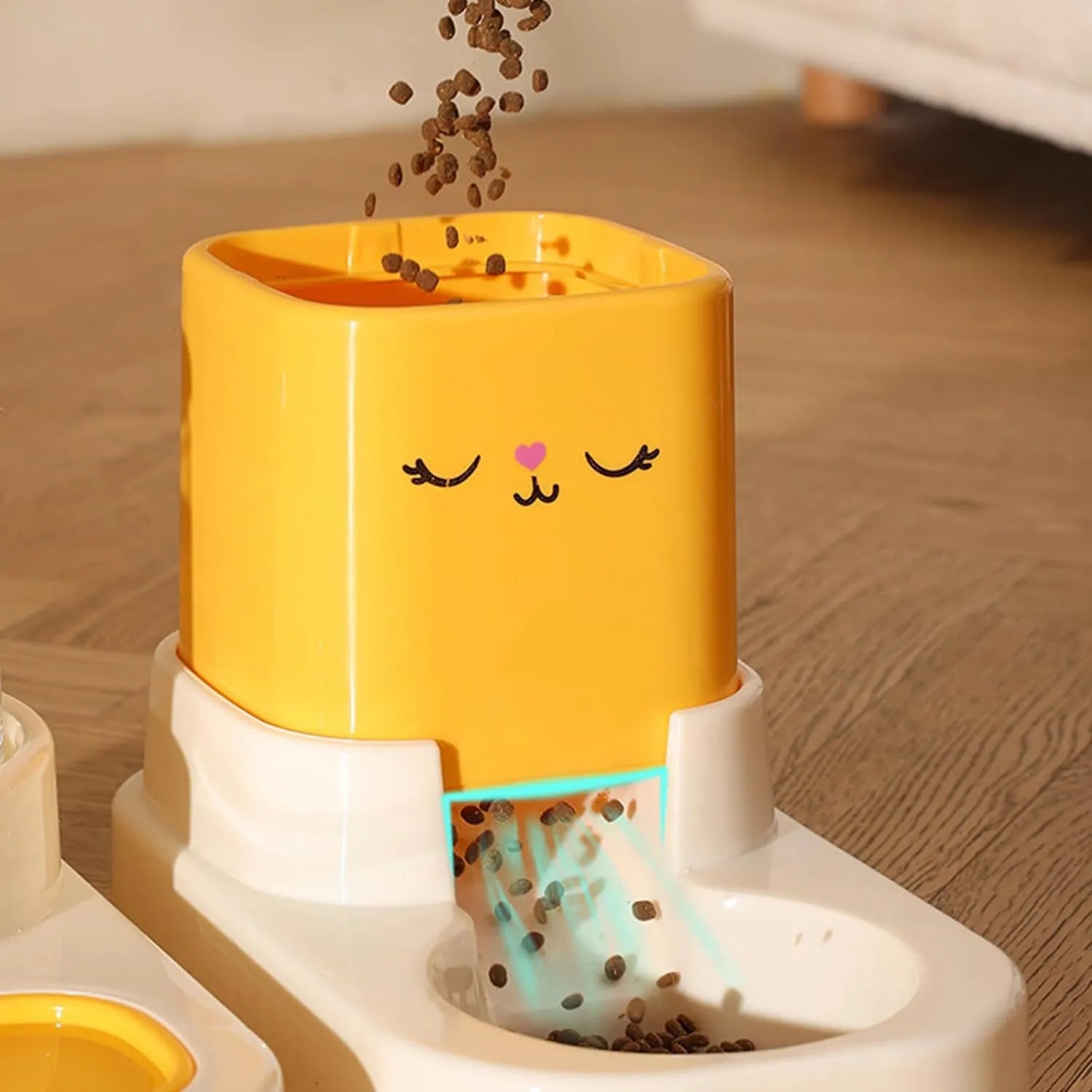 Large-Capacity Cat Food & Water Dispenser Set
