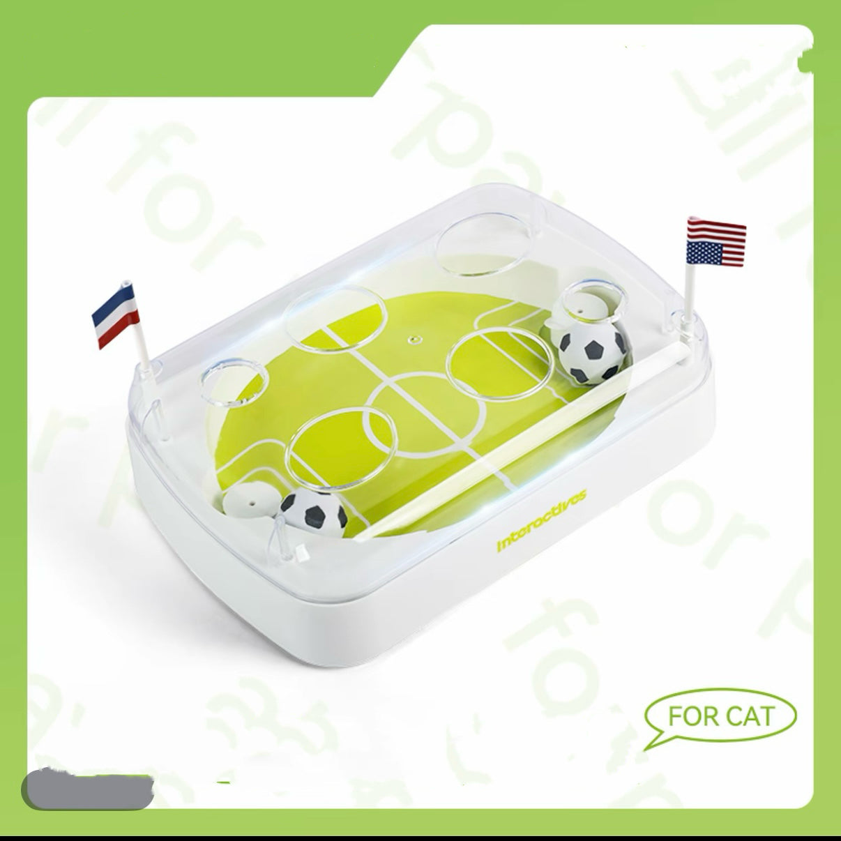 Interactive Tabletop Soccer Game for Cats