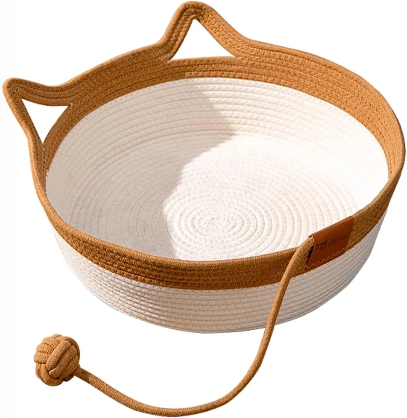 Handwoven Cotton Rope Cat Basket Bed with Teaser – 10 Designs