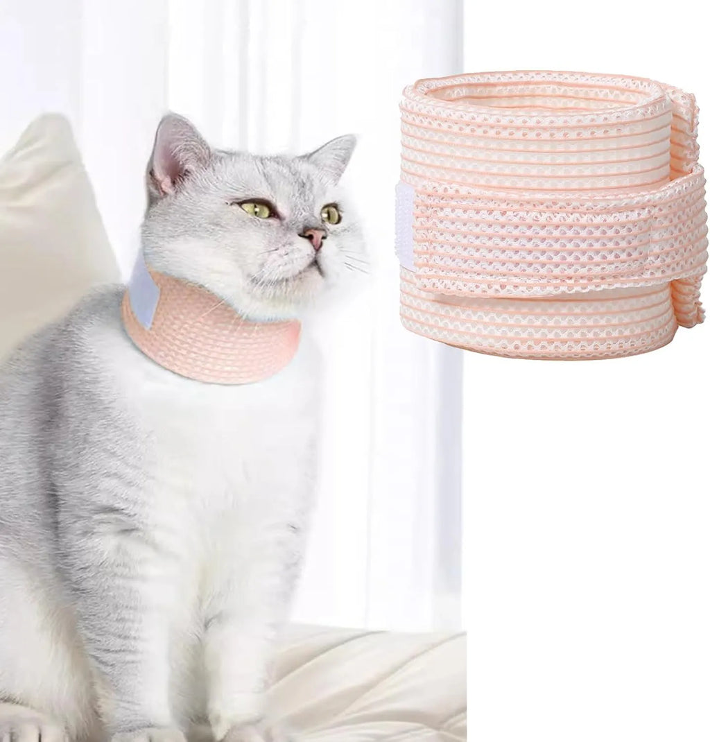 Breathable Adjustable Elizabethan Recovery Collar for Cats