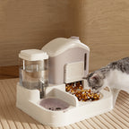 2-in-1 Detachable Cat Feeder & Automatic Water Dispenser