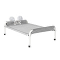 Elevated Pet Camp Bed – Grey or Yellow, 3 Sizes