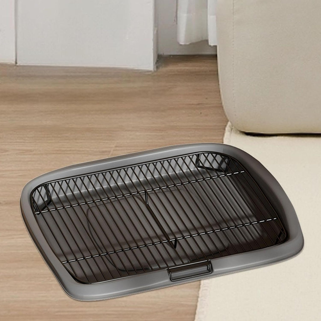 Raised-Grid Dog Potty Tray – 2 Colors, 2 Sizes