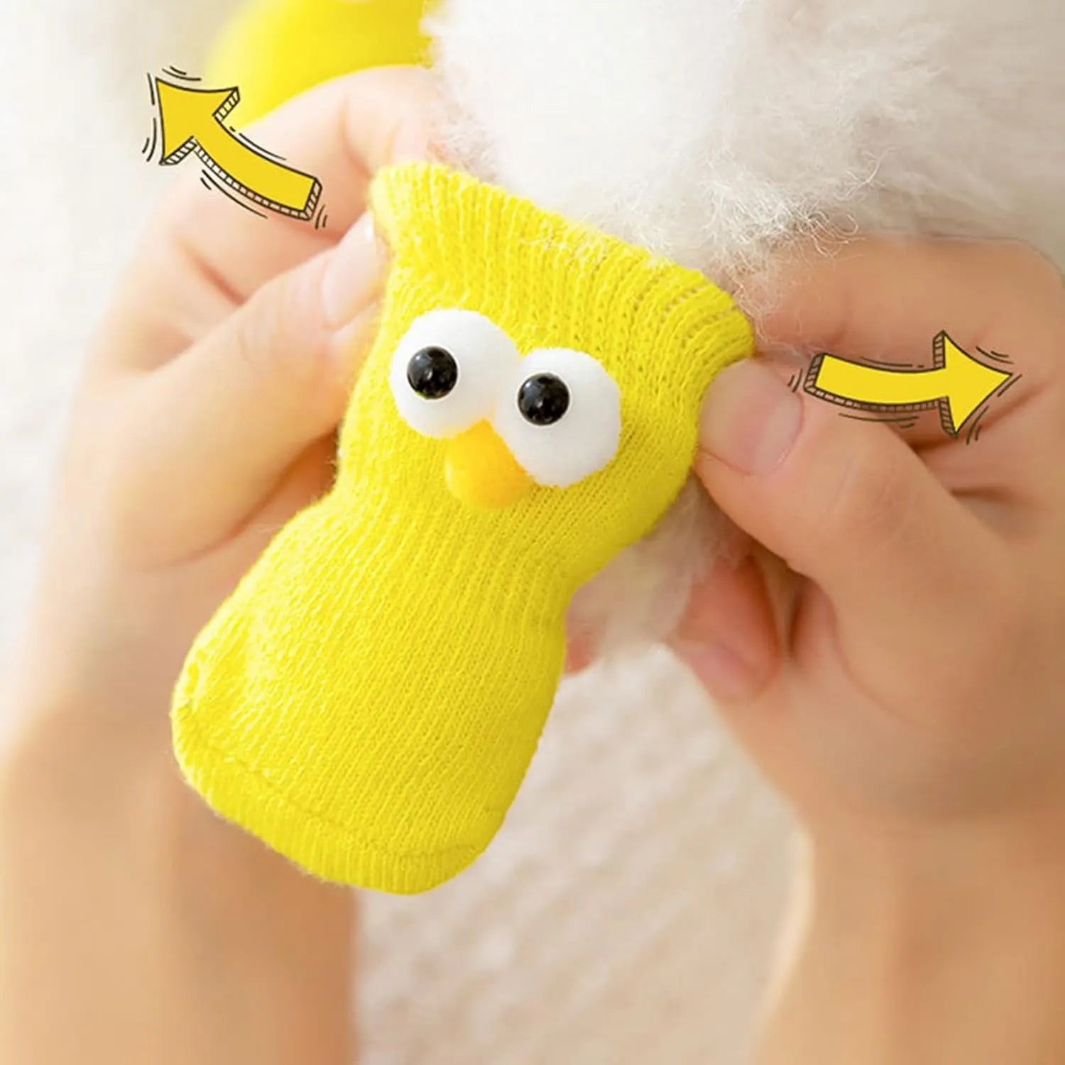 Non-Slip Dog Socks – 4-Piece Set, 8 Styles, 3 Sizes