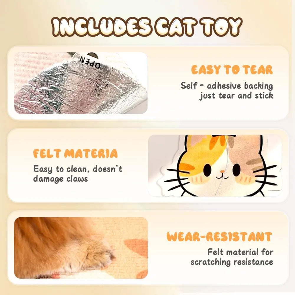 Self-Adhesive Wall-Mounted Cat Scratching Pad