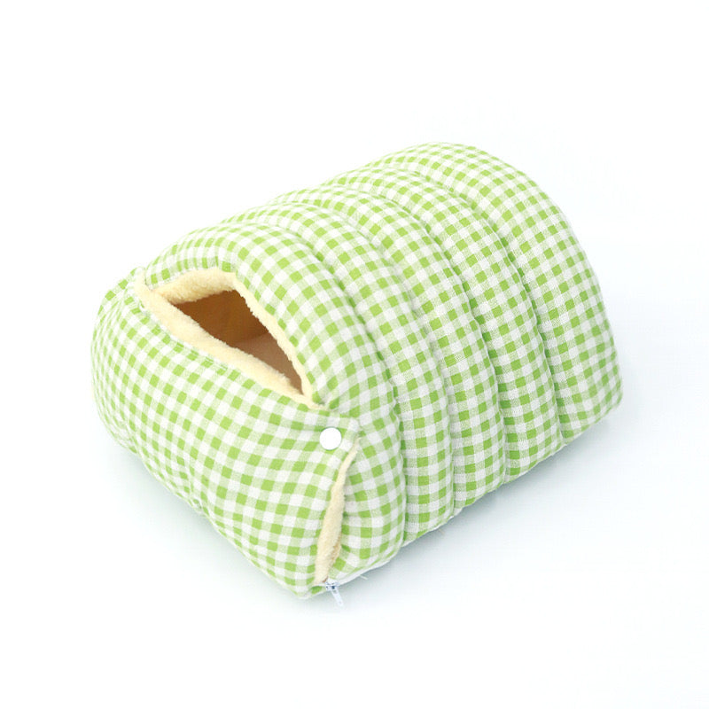 Corduroy Cat Cave Bed with Removable Cover – 3 Sizes
