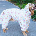 Full-Coverage Large Dog Raincoat with Clear-Brim Hood