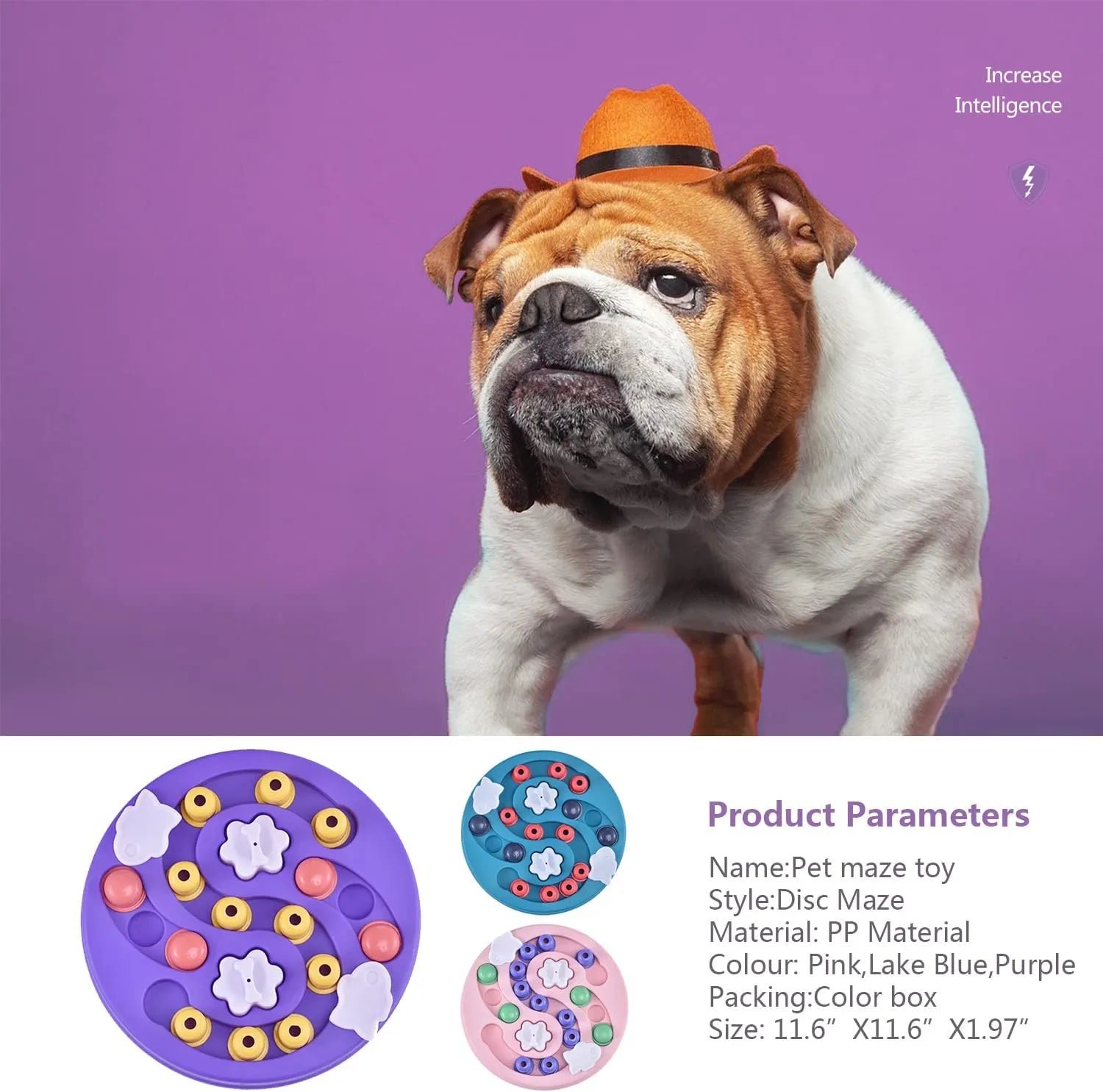 Round Multi-Level Pet Treat Puzzle – 3 Colors
