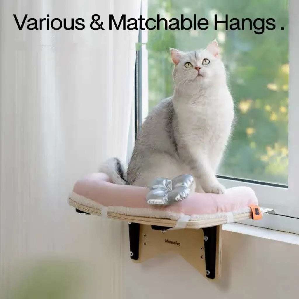 Adjustable Window Sill Cat Perch with Soft Cover – 9 Styles