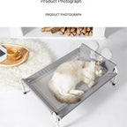 Elevated Pet Camp Bed – Grey or Yellow, 3 Sizes