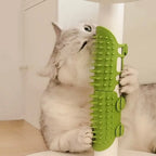 Corner-Mounted Cat Self-Grooming Brush