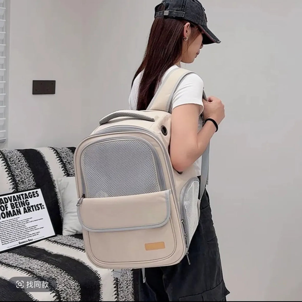 Structured Mesh-Front Pet Carrier Backpack – 3 Styles
