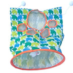 Foldable Cat Play Tunnel with Peek Holes & Hanging Toys