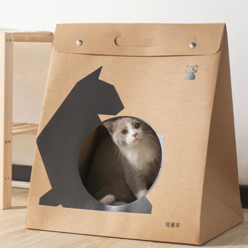 Foldable Cardboard Paper Cat House
