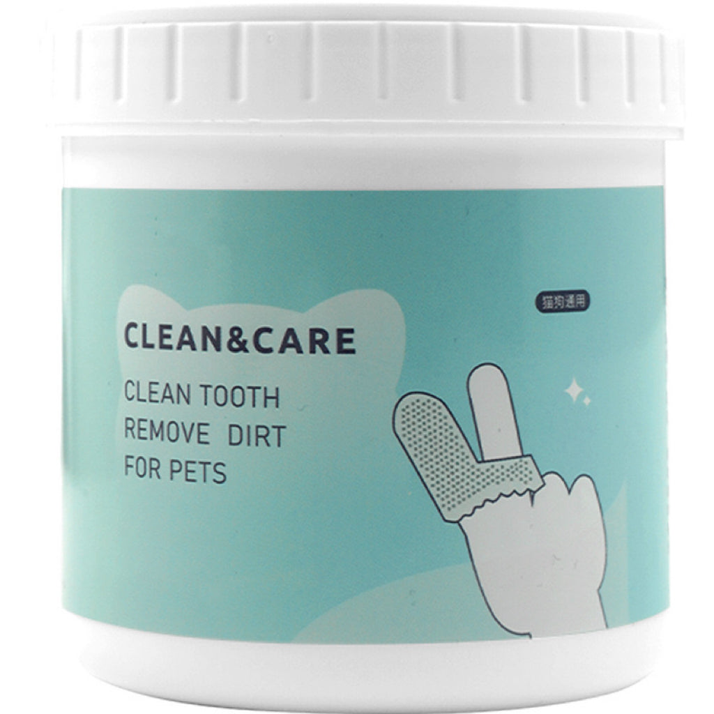 Pet Dental Finger Wipes for Dogs and Cats – 40 Count