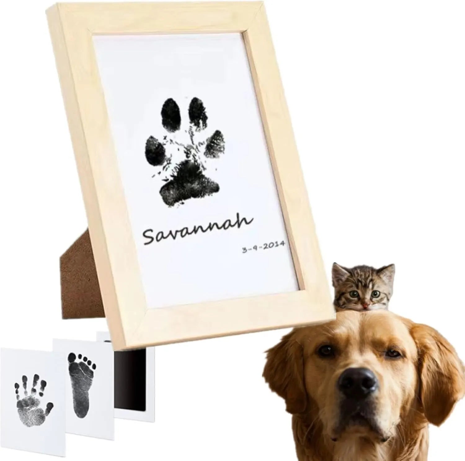 Inkless Pet Paw Print Keepsake Kit – 3 Card Colors