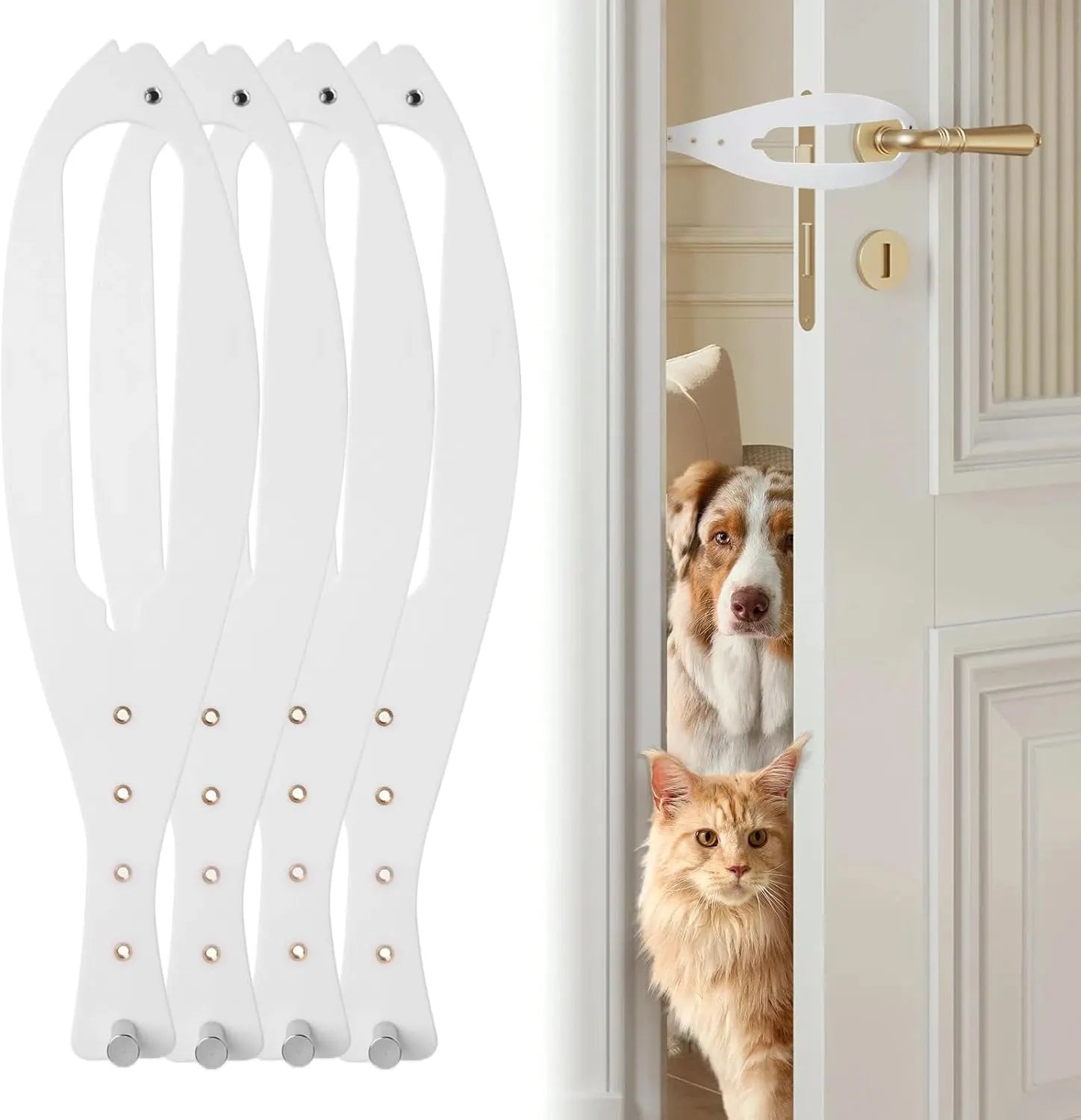 Adjustable Cat Door Latch in 1-, 2- & 4-Piece Sets