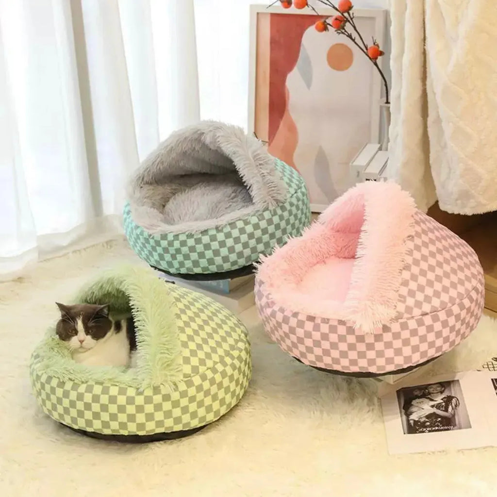 Washable Winter Cave Bed for Cats