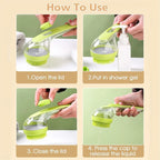 Long-Handle Pet Bath Brush with Shampoo Reservoir – 4 Colors