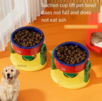 Adjustable-Height Cat Bowl in Red or Pink