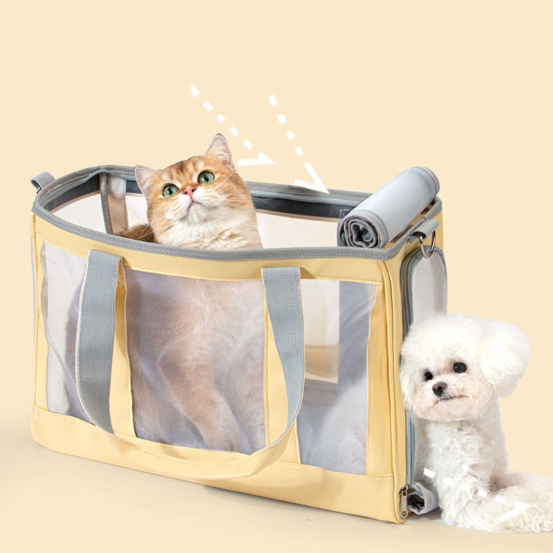 Roll-Up Mesh Pet Carrier Tote – 3 Colors
