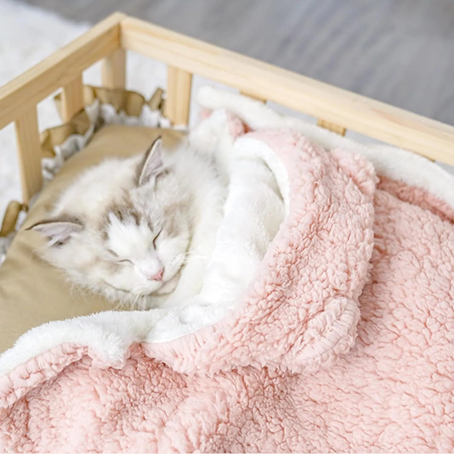 Sherpa Pet Cape Blanket with Hood – 5 Colors, 3 Sizes