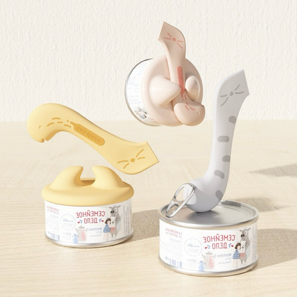 3-in-1 Pet Food Can Lid, Opener & Spoon