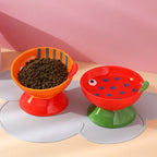Whimsical Fruit & Fish Ceramic Cat Bowls – 2 Designs