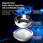 Magnetic-Drive Cat Water Fountain with Stainless Steel Bowl