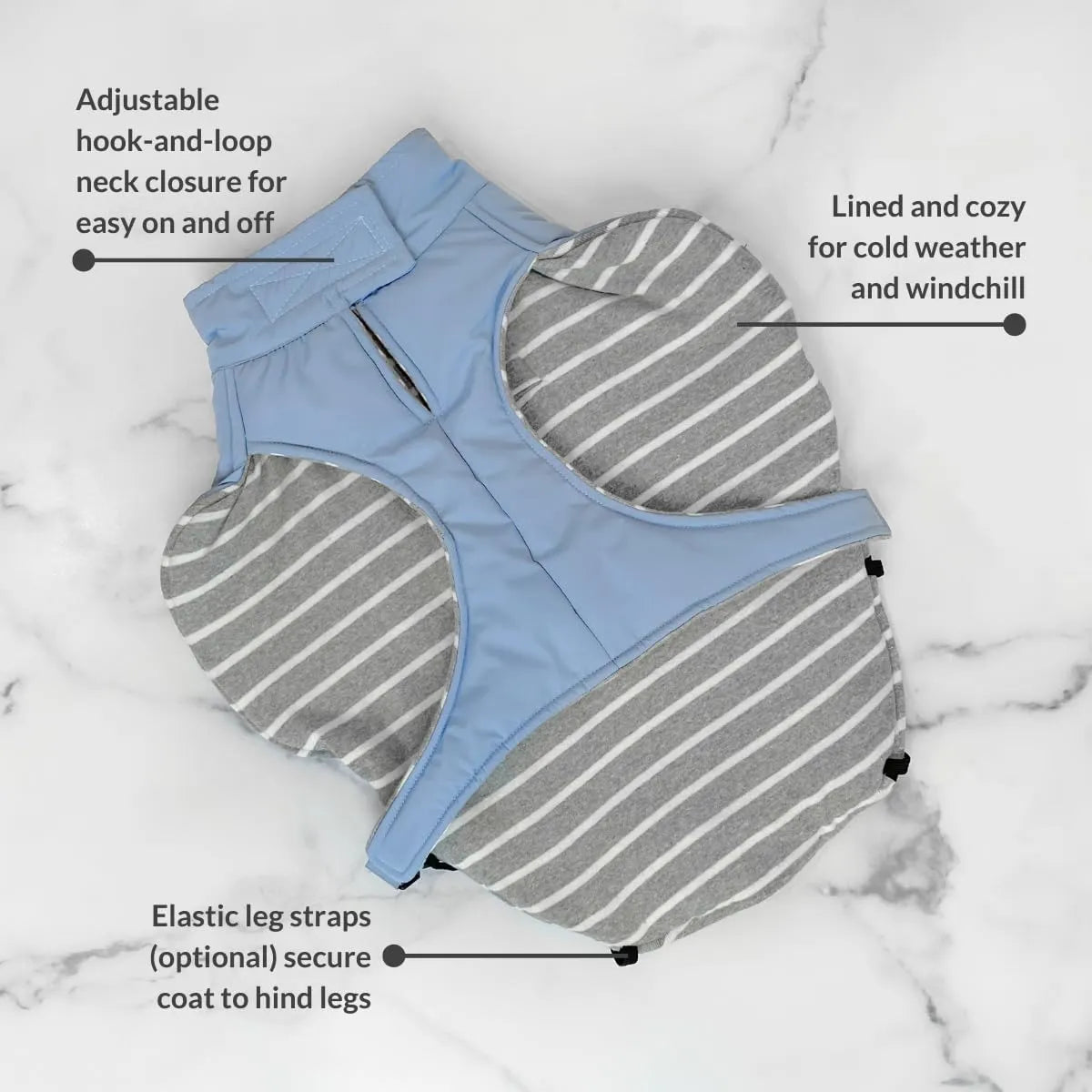 Adjustable Insulated Dog Coat – 3 Colors, 4 Sizes