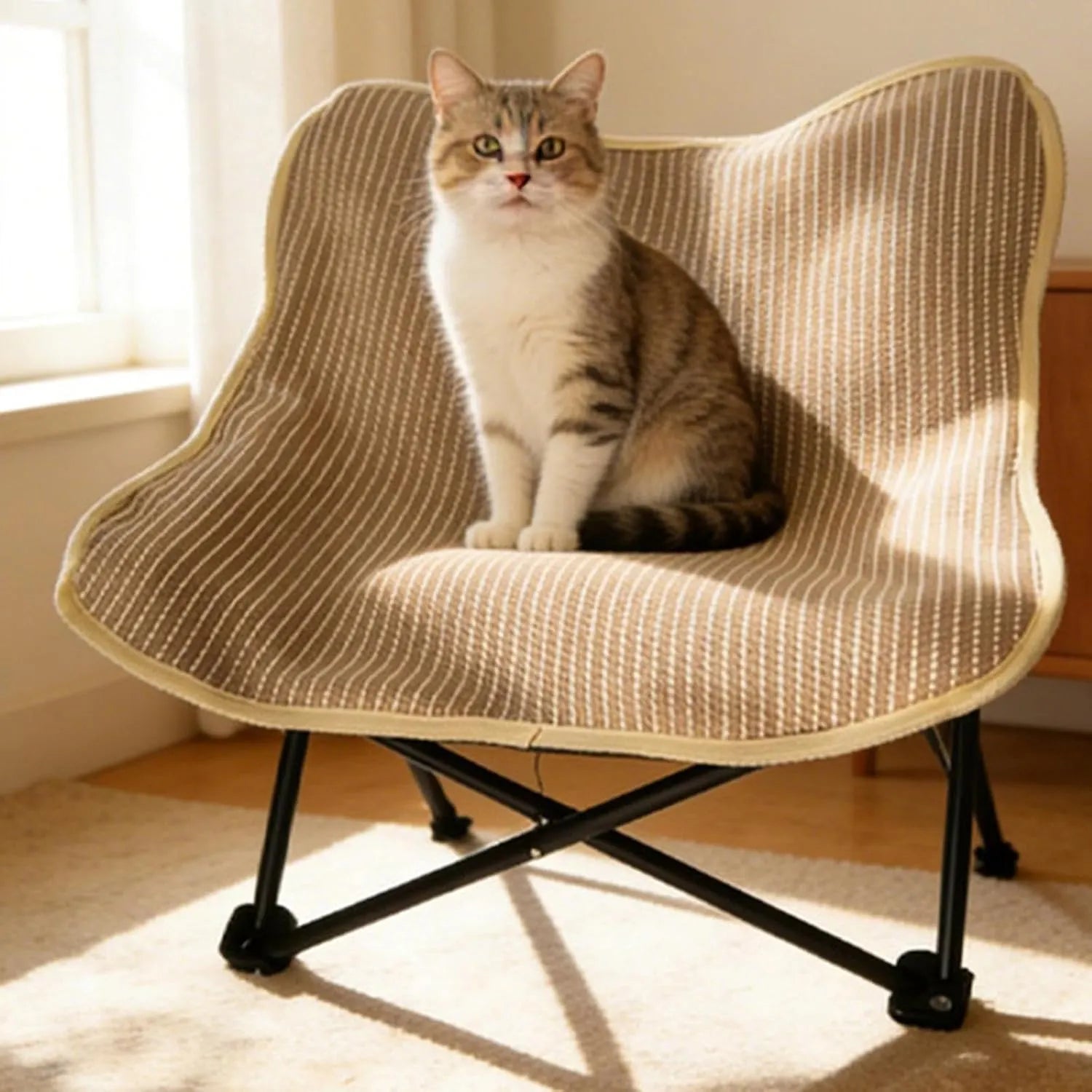 Foldable Sisal Cat Scratcher Lounge Chair