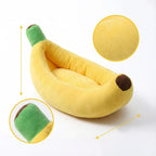 Banana-Shaped Washable Pet Bed for Cats & Dogs