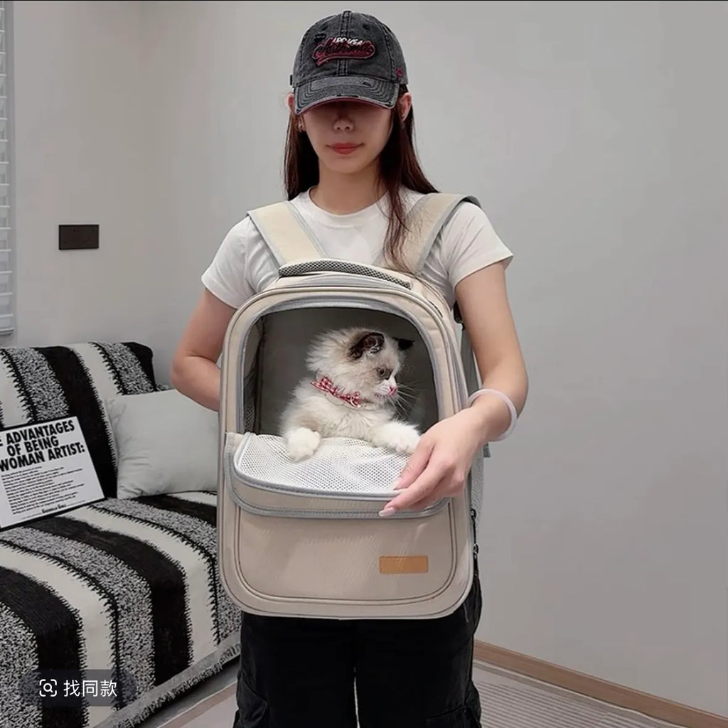 Structured Mesh-Front Pet Carrier Backpack – 3 Styles
