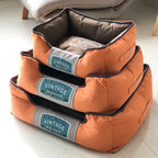 Washable Canvas Bolster Bed for Dogs and Cats – 3 Sizes