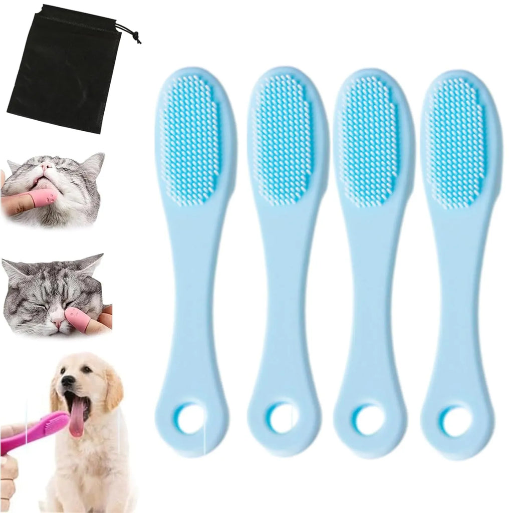 Silicone Pet Chin and Facial Cleaning Brush – Single or Multi-Pack