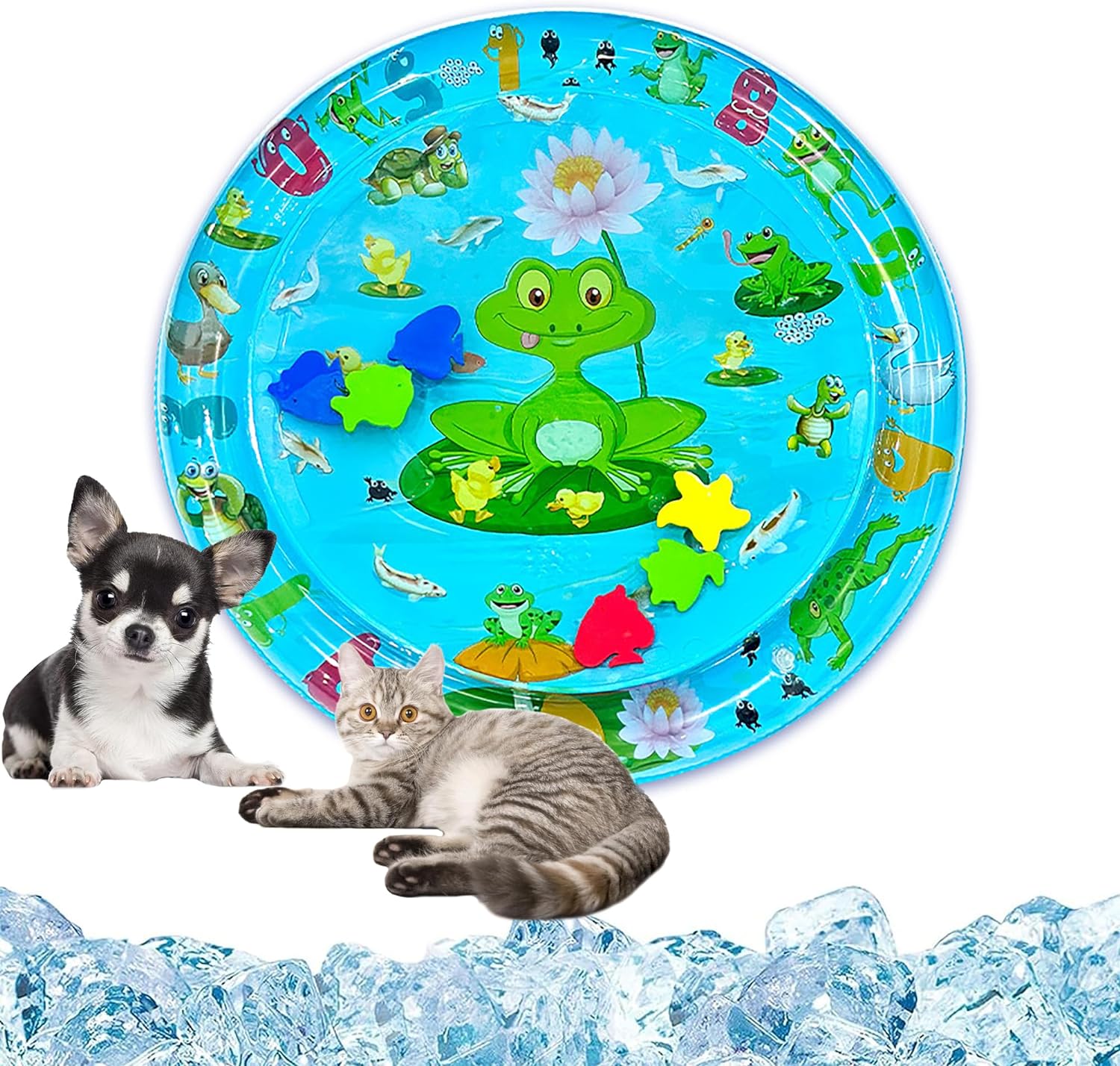 Water-Filled Sensory Play Mat for Cats – 26 to 42 in