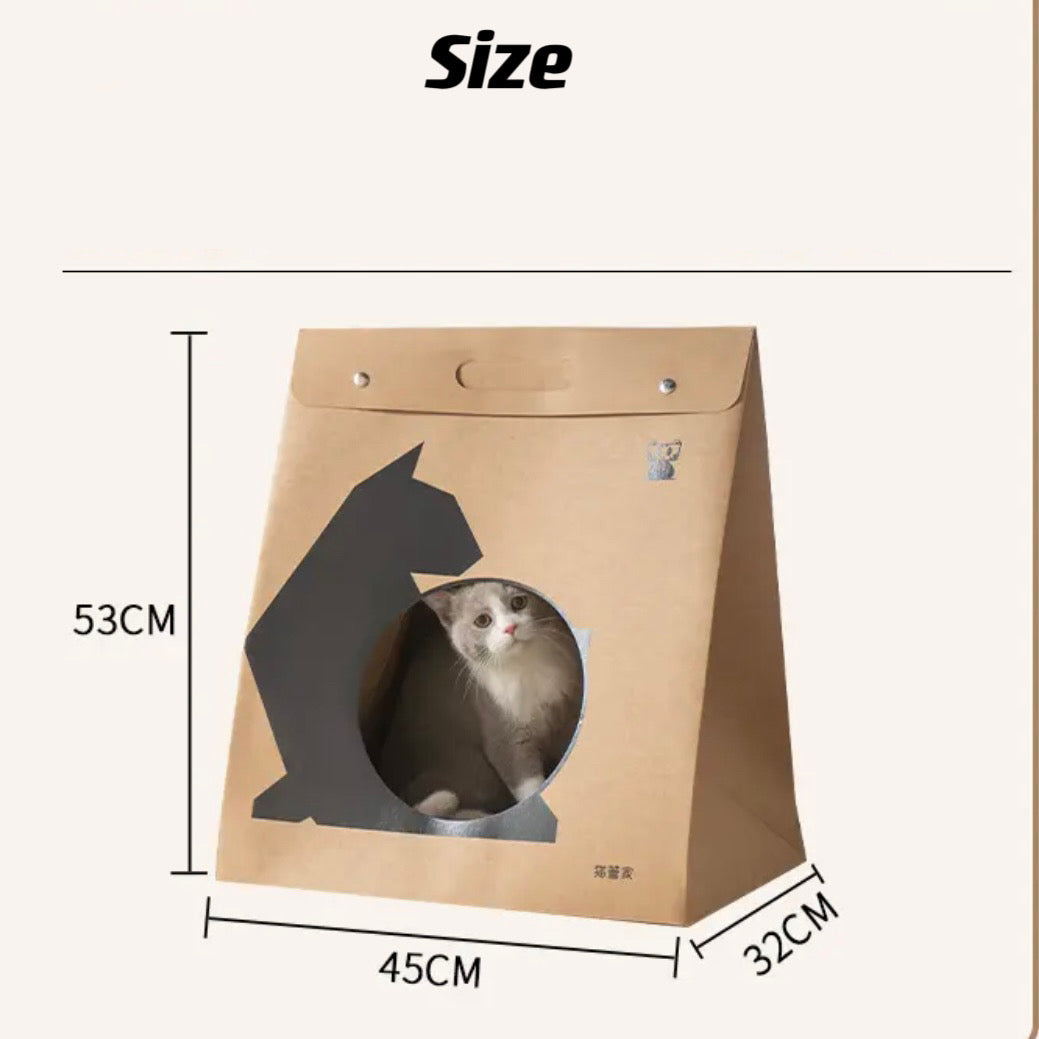 Foldable Cardboard Paper Cat House